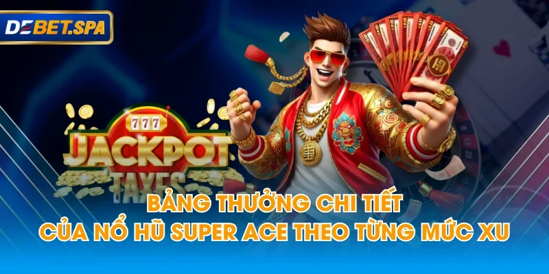 Bảng thưởng chi tiết của nổ hũ Super Ace theo từng mức xu Bảng thưởng chi tiết của nổ hũ Super Ace theo từng mức xu